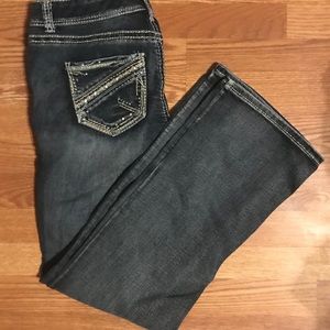 Maurices Straight Jeans with Rhinestones Size 16